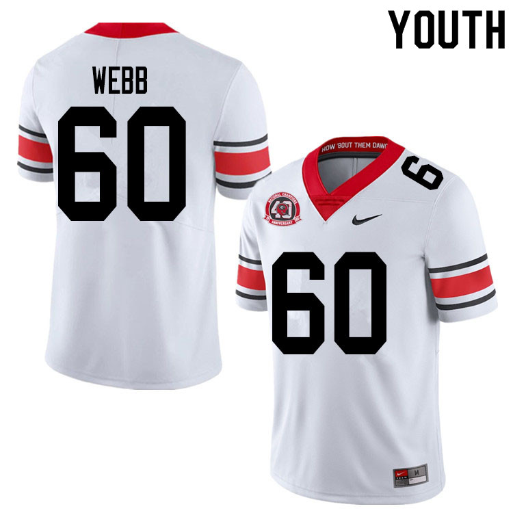 2020 Youth #60 Clay Webb Georgia Bulldogs 1980 National Champions 40th Anniversary College Football - Click Image to Close